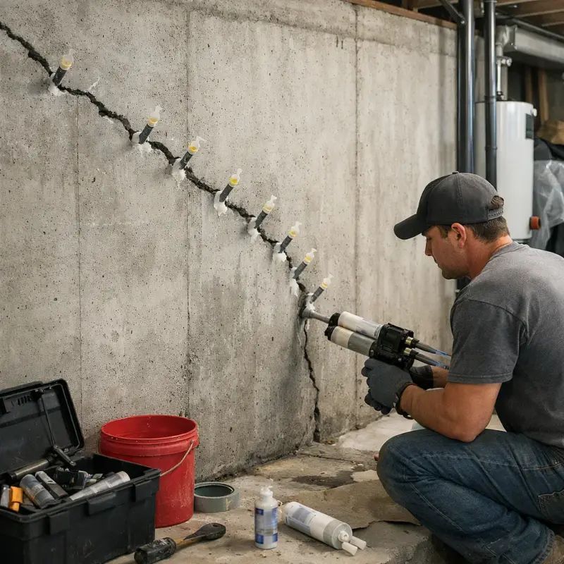 Basement Wall Crack Repair Bessemer